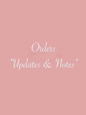 ORDER & SHIPPING UPDATES